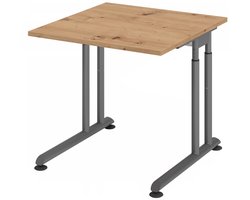Bureau ZENO in hoogte verstelbaar 80 x 80 Essen-Eik - Grafiet