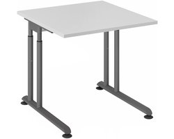 Bureau ZENO in hoogte verstelbaar 80 x 80 Grijs/grafiet