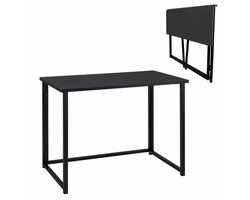 Bureau - zwart - MDF en metaal - 80 x 40 x 74 cm - opvouwbaar