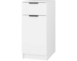 Bureaukast - Opbergkast Ladeblok - Thuiswerkplek Organiseren - Glad Oppervlak - 335 x 50 x 75 cm - Wit