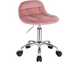 Bureaukruk - Bureaustoel - Rolkruk - Fluweel - Ergonomisch - Verstelbare hoogte - 56,5-68cm x 38 x 31cm - Stijlvol en praktisch
