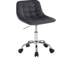 Bureaukruk - Ergonomische werkstoel - Draaistoel - Fluweelcomfort - Verstelbare hoogte - Duurzame constructie - 43 cm x 60-67,5 cm x 50 cm