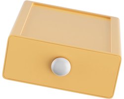 Bureaulade Opbergdoos - Lade Organizer - Bureau Organiseren - Multifunctioneel Gebruik - 21x21x9 cm - Geel