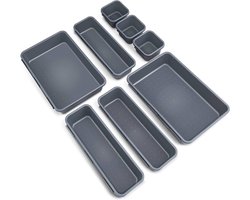 Bureaulade organisatoren - multifunctionele opbergdozen - set van 8 - kunststof