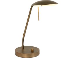 Bureaulamp | 17 cm | Eloi | LED | brons bruin | glas metaal | functionele moderne retro trendy verlichting
