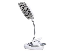 Bureaulamp - Dimbare Klemlamp - 360 Graden Verstelbaar Licht en USB Oplaadbaar - 1 Stuks - Voor Lezen en Werken Wit