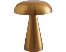 Bureaulamp - goud - USB-oplaadbaar - tafellamp - kantoorlamp - mushroom lamp - slaapkamer - paddenstoel - touch lamp