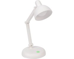 Bureaulamp LED - Batterij/USB - Retro - Draadloos - Wit - Opvouwbaar - 3AA batterijen