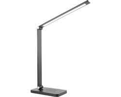 Bureaulamp led dimbaar daglicht - USB oplaadbaar - 5 kleurenfuncties - Daglichtlamp - Touchscreen - Lichttherapielamp - Hobby lamp voor schilderen, puzzelen – UV-Vrij - Tafellamp/lamp staand - Zwart