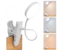 Bureaulamp met Oogbescherming en Instelbare Helderheid - USB Led-lamp met 3 Verlichtingsmodi en Klem