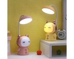 Bureaulamp USB Oplaadbaar – Dimbare Draagbare Bureaulamp – LED Nachtlampje – Leuk Cadeau voor Kinderen – Geel