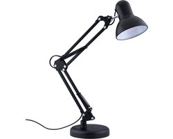 Bureaulamp - Verstelbaar - Retro - Klassiek - 1x40 watt - Zwart