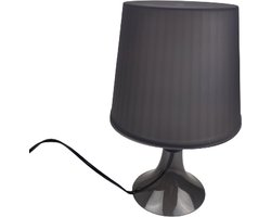 Bureaulamp - Zwart / Blauw - Diameter 19 cm - Hoogte 29 cm - geen lampbolletje inbegrepen - Desklight