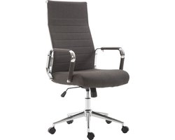 Bureaustoel - Bureaustoelen voor volwassenen - Design - Gewatteerd - Stof - Donkergrijs - 58x66x115 cm