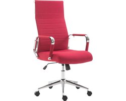 Bureaustoel - Bureaustoelen voor volwassenen - Design - Gewatteerd - Stof - Rood - 58x66x115 cm