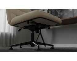 Bureaustoel Casa Velluto Criss Cross Luxe Kleermakersstoel – Ergonomische, Hoogte Verstelbare Bureaustoel Zonder Armleuningen – Comfortabele Linnen Stoel voor Thuiskantoor, Werkkamer, Make-up en Slaapkamer – Brede Zitting 63x51 cm