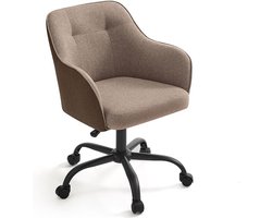 Bureaustoel - Computerstoel - Gewatteerde zitting - Met wielen - Rood