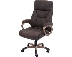 Bureaustoel Dallas, bureaustoel directiestoel, MVG-gecertificeerd ~ suède look donkergrijs