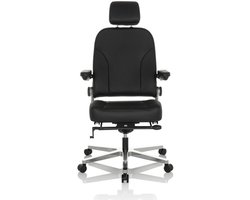 Bureaustoel / Directiestoel 24 HOURS F I leder zwart hjh OFFICE
