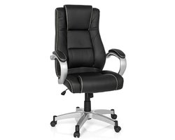 Bureaustoel Directiestoel - Comfortabele Draaistoel - Thuiswerken Ontspannen - Ergonomisch Kantelmechanisme - 120 kg Belastbaar - Zwart