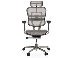 Bureaustoel / Directiestoel ERGOHUMAN GEN2 Netstof lichtgrijs hjh OFFICE