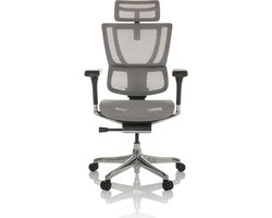 Bureaustoel / Directiestoel ERGOHUMAN SLIM GEN2 Netstof lichtgrijs hjh OFFICE