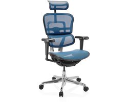 Bureaustoel / directiestoel ERGOHUMAN ULTRA GEN2 Netstof blauw hjh OFFICE (Voldoet aan NEN Normering)