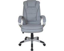 Bureaustoel - directiestoel - ergonomisch verstelbaar - extra dikke vulling - grijs