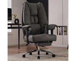Bureaustoel - Directiestoel Ergonomische Stoel - Langdurig Zitten - Pocketvering Zitting - 200 kg - Grijs