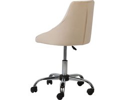 Bureaustoel Draaibaar PARRISH Fluweel Beige