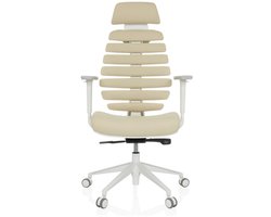 Bureaustoel / draaistoel ERGO LINE W stof salted caramel hjh OFFICE