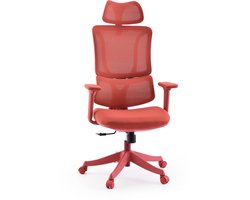 Bureaustoel / Draaistoel Ergomy Colore 3D netstof / Zitting stof rood mybuero
