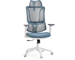 Bureaustoel / draaistoel ERGOMY W Zitting stof / rugleuning netstof blauw mybuero