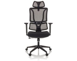 Bureaustoel / draaistoel ERGOMY zitting stof / rugleuning mesh zwart mybuero