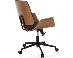 Bureaustoel / draaistoel / kuipstoel CENCA II kunstleer zwart hjh LIVING