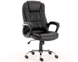 Bureaustoel – Draaistoel – Office Chair – Gamingstoel – Kantoorstoel – Verstelbare Hoogte – Vergrendelbare Kantelfunctie – Zwarte Rubber Wieltjes