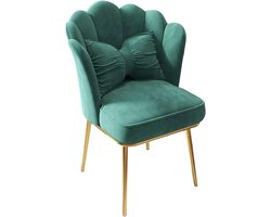 Bureaustoel - Draaistoel Stoel - Comfortabel Werken - Ergonomisch Ontwerp - 62 x 58 x 56 cm - Goud