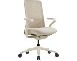 Bureaustoel / draaistoel VERVIO Rugleuning 3D-netstof / zitting stof beige hjh OFFICE