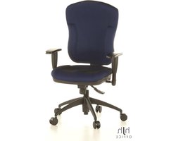 Bureaustoel - Draaistoel voor kantoor - Comfortabel werken - Synchroonmechanisme - 113 cm hoog - Blauw