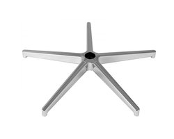 Bureaustoel en computerstoel onderstel - Universeel vervangend voetkruis - Diameter 71 cm - Statisch draagvermogen 1134 kg - Versterkte metalen poten - Zilver