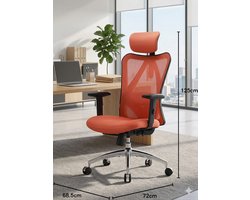 Bureaustoel Ergonomisch 72x68,5x130 cm – Verstelbare Office & Gaming Chair tot 150 kg – Lendensteun, Hoofdsteun, Armleuningen, Kantelfunctie 126° & 360° Draaibaar – Ademend Comfort Zwart – Yesdeals