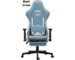 Bureaustoel - Ergonomische Bureaustoel - Gamestoel - Massagestoel - Stof - HICON - Exeter - Blauw