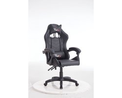 Bureaustoel - Ergonomische bureaustoel met kantelmechanisme - Ergonomische directiestoel - Ergonomische luxe gamingcomputerstoel - Voor gaming/kantoor/thuiswerk - Extra dikke vulling - Grijs