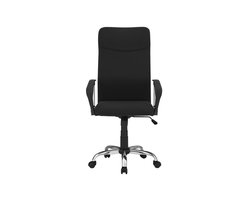 Bureaustoel Ergonomische draaistoel Stoffen zitting met kussen 63 x 63 x (110 - 120) cm Zwart Verstelbare hoogte en kantelhoek Maximale draagkracht 120 kg Comfortabele ondersteuning voor nek, schouders en rug Geschikt voor kantoor en thuiswerk