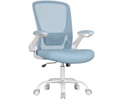 Bureaustoel ergonomische opklapbare armleuningen mistblauw