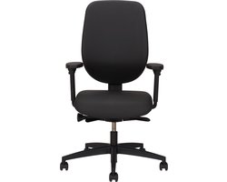 Bureaustoel Giroflex 353-4529 - Kunstleder Zwart Skai Palma PLM701 - Voetkruis Kunststof Zwart 0810 - 4D Armleggers - Standaard Bekleding - Extra Lendensteun