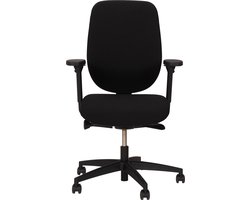 Bureaustoel Giroflex 353-4529 - Stof Zwart Gaja Classic GA60999 - Voetkruis Kunststof Zwart 810 - 4D Armleggers - Standaard Bekleding - Extra Lendensteun