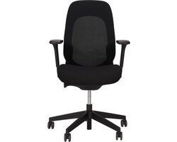 Bureaustoel Giroflex 40 - 4049 - Gaja Classic GA60999 - Voetkruis Kunststof - 3D Armleggers - Standaard Bekleding - Hoogte verstelbare lendensteun - Zwart
