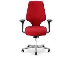 Bureaustoel Giroflex 64 - 7578 3578 Standaard - Stof Rood GA64094 - Voetkruis Alu - 4D NPR Armleggers