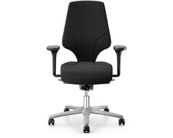 Bureaustoel Giroflex 64 - 7778 3578 Comfort - Stof Zwart - Voetkruis Alu - 4D NPR Armleggers